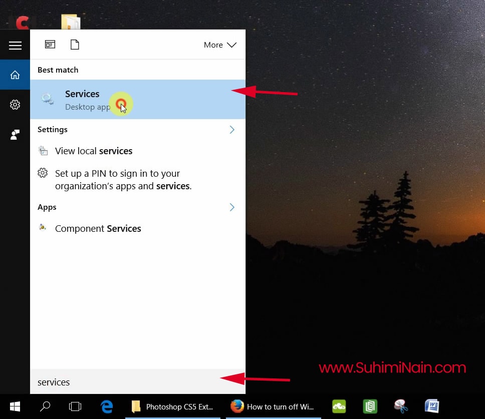 cara disable windows update 1